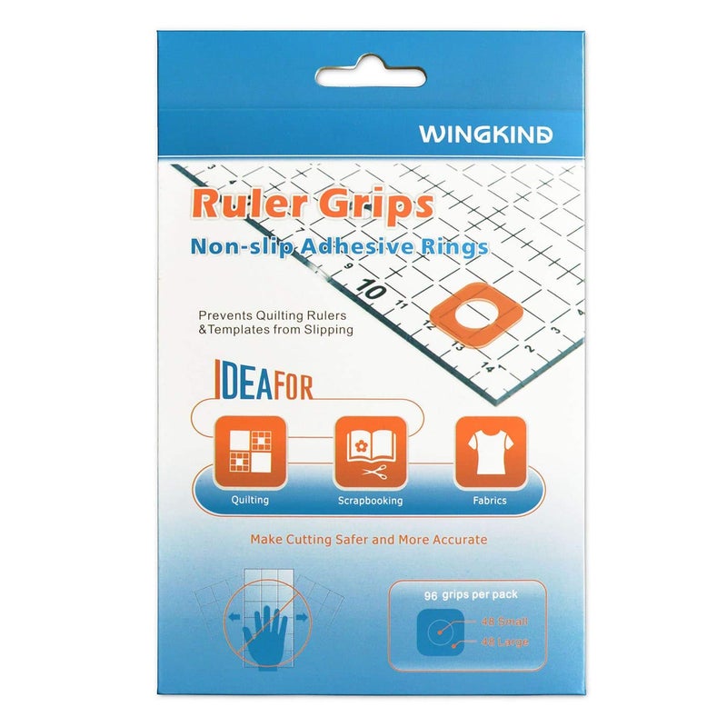 Wingkind Non-Slip Grips for Quilting Rulers, Quilting Templates-96 Pieces/Pkg - Image 1
